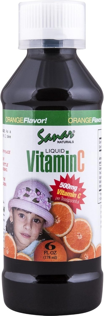 Flytande vitamin C, 6 fl oz- Immune Support, Vitamin C Liquid, Gluten-Free, Allergen Free, Non-GMO