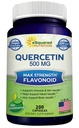 aSquared Nutrition Quercetin 500mg Supplement - 200 kapslar - Quercetin Dihydrate för att stödja hjärt-kärlhälsa - Max Strength Powder Komplex piller för att hjälpa till att förbättra immunsvaret