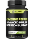 210 kapslar - Cayenne Pepper Supplements Extract 10:1 med Berberine HCI, Garlic Bulb, Olive Leaf & More - Kombinerad formel för Digestive Health, Heart Health & Immunity Function Support