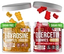 L-Tyrosine Gummies + Quercetin Gummies - L Tyrosine Supplement, Quercetin med vitamin C - Focus Gummies och Immune Support Gummies - 60 L-Tyrosine för barn Gummies, 60 Quercetin med Zink Gummies