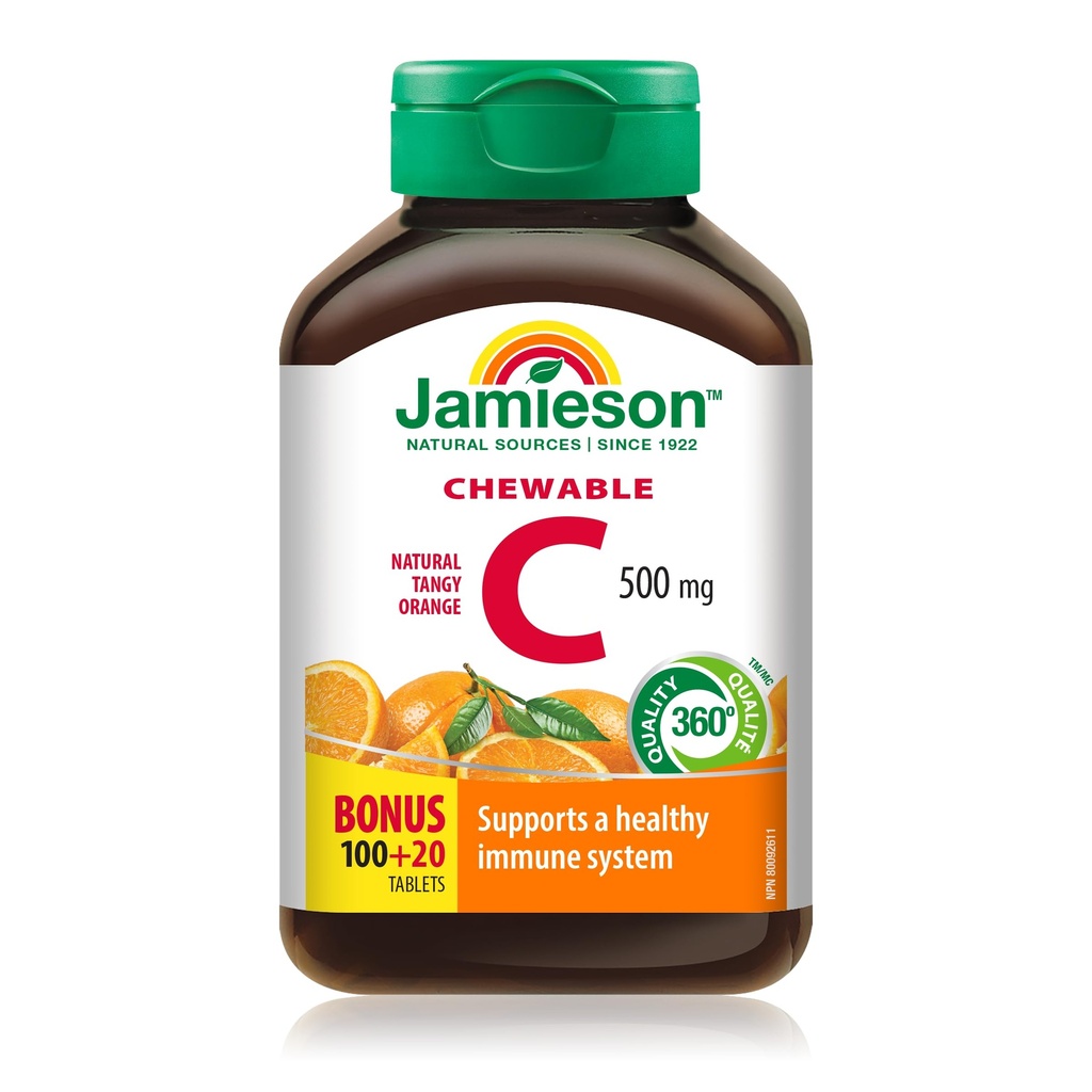Jamieson Vitamin C Orange 500mg 120 tabletter