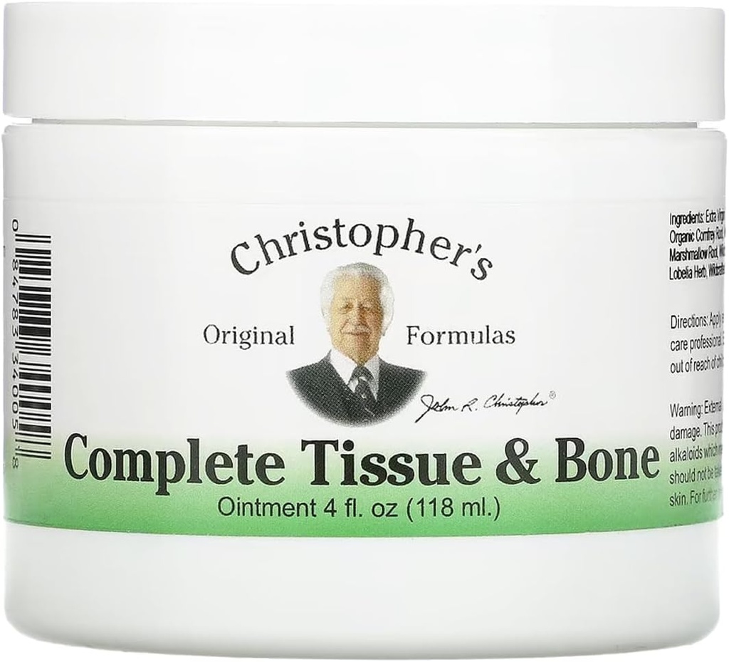Christophers ursprungliga formler Komplett Tissue & Bone Ointment, Herbal Topical för Muscle & Joint Support, 4 fl oz