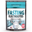 Fasta Electrolyte Supplement Powder | No Sugar Unflavored Raw Electrolytes | 50% RDI Magnesium och kalium med spårmineraler | Carnivore & Keto Friendly | Sugar Free Fasting Salts