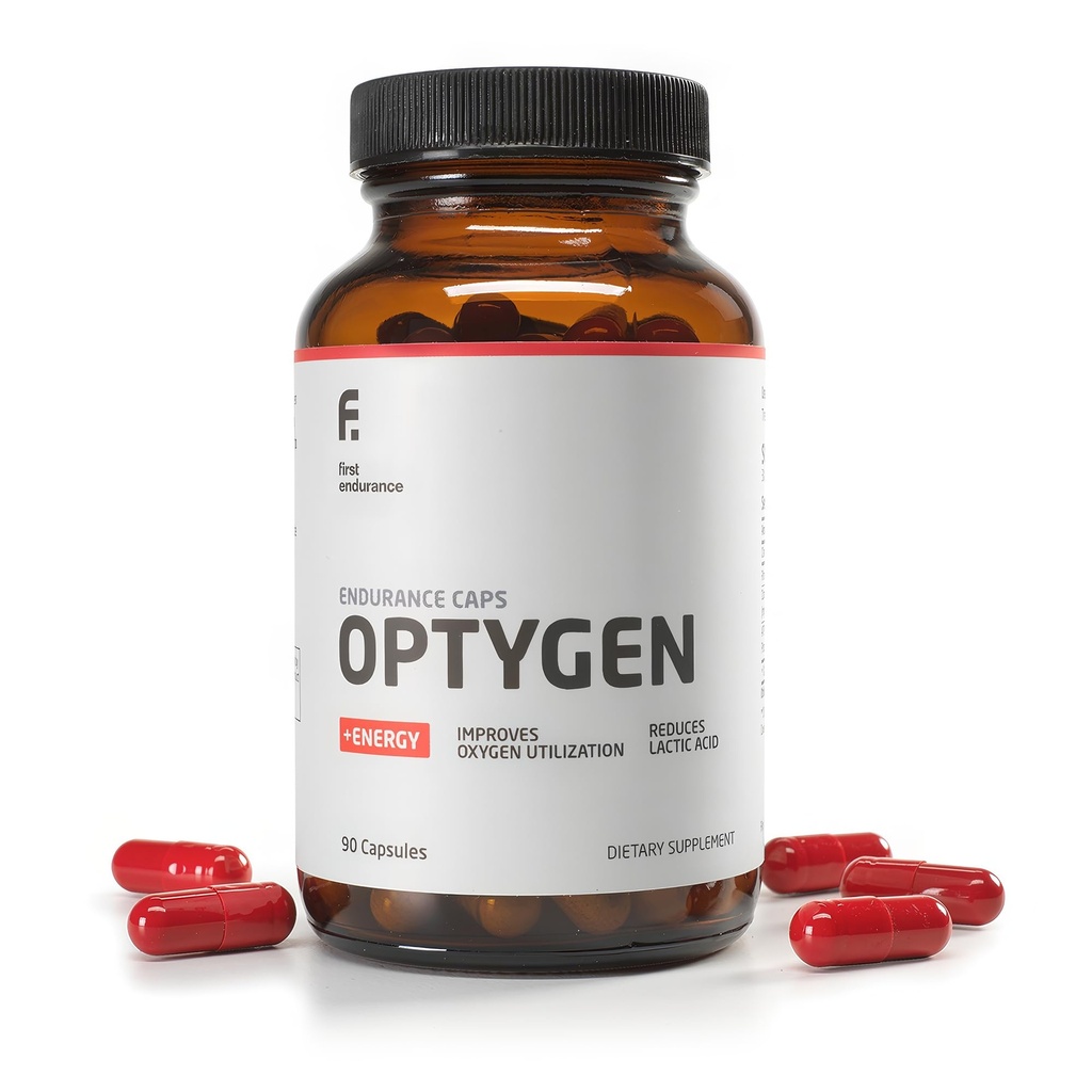 FÖRSTA ENDURANCE Optygen - Premium Endurance Supplement | Öka prestanda och uthållighet | Förbättrar syreutnyttjandet | 90 kapslar