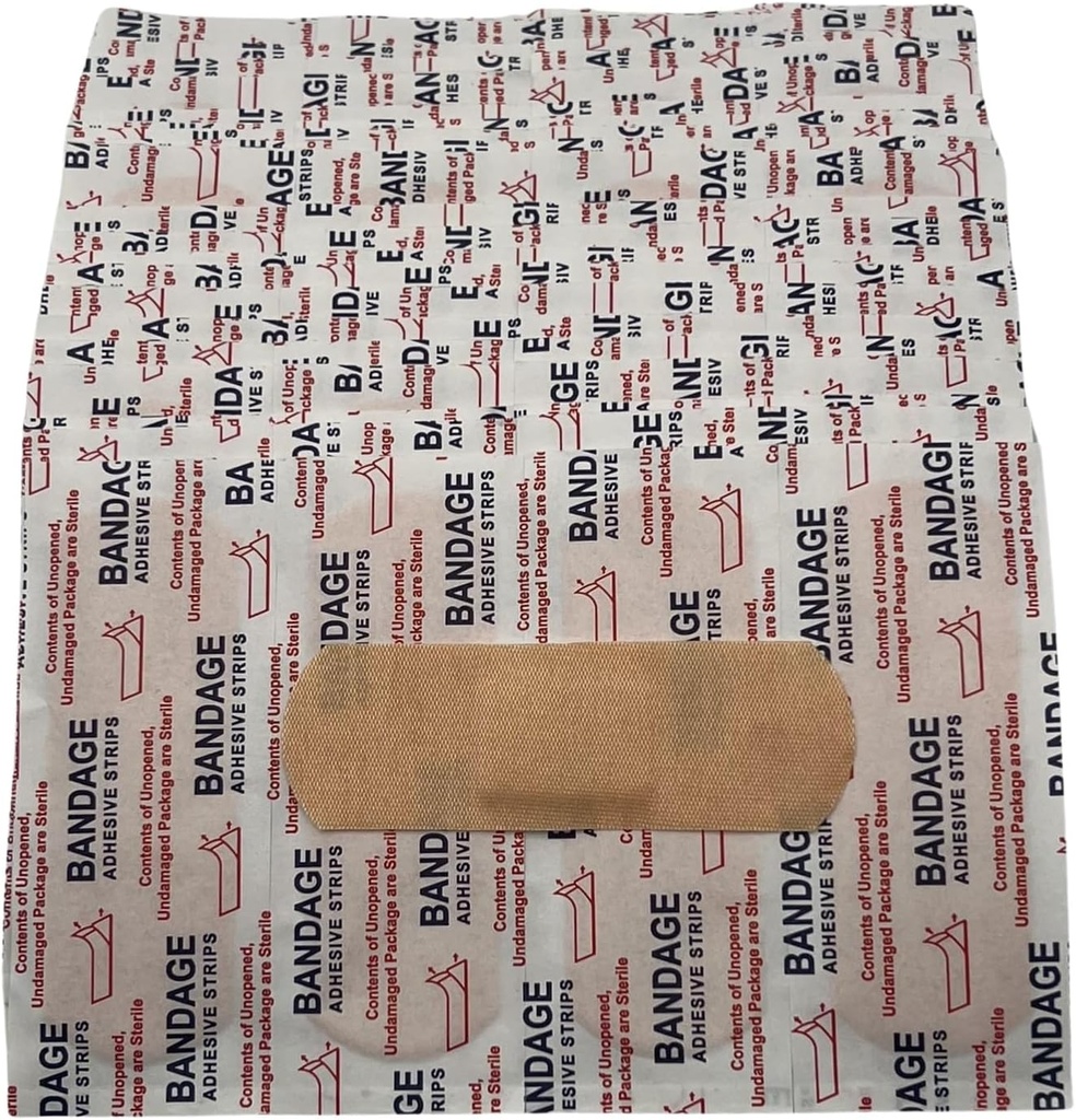 200 Pack flexibla tyghäftande bandage, andningsbara bekväma bandageband 1 "x 3" för första hjälpen, sårvård och skydd