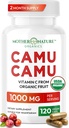 Organisk vitamin C från Camu Camu Capsules 1000mg, Packad med Natural VIT C, Raw Antioxidanter - Immun Support Supplement & Anti-Aging for Skin - Powder Organic, Vegan, Non-GMO (120 Count)