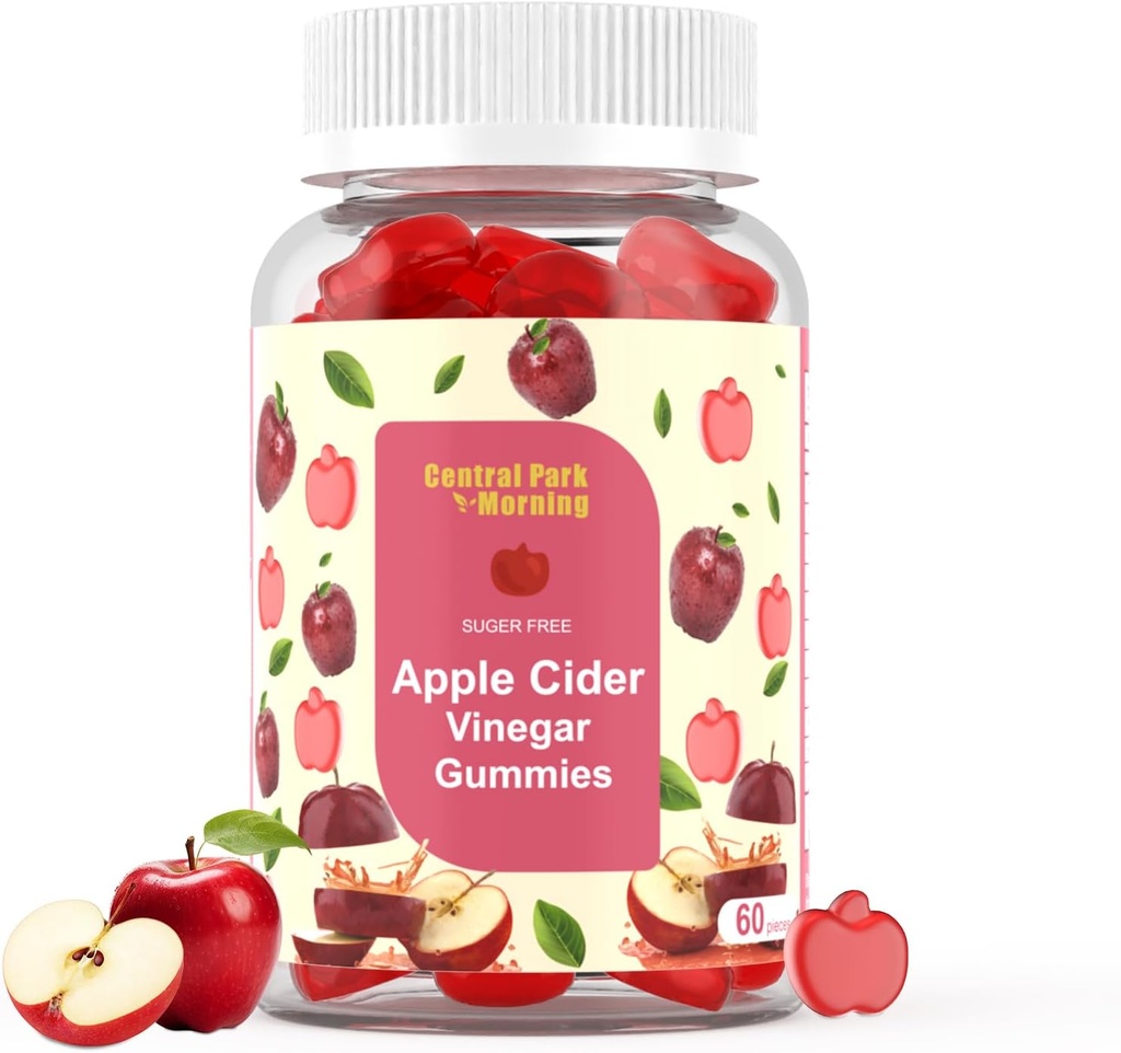 Apple Cider Vinegar Gummies 1000mg, ACV Supplement för Detox & Cleanse,Suger Free och Non-GMO - 60 Gummies