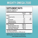 Mighty Omega 2500 Potent Omega 3 Supplement - 2500 MG EPA DHA Per Teaspoon - High Dose Omega 3 Fish Oil - South Pacific Anchovy Sourced - Triglyceride Omegas 3 Fatty Acid Supplement