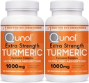 Qunol Turmeric Curcumin Capsules, 1000mg Extra Strength Supplement, Patented Hydro-Soluble Technology, alternativ till gurkmeja Curcumin med Black Pepper, 240 Veggie Capsules