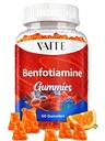 Benfotiamine 320mg Gummies med 45mg L-Leucine Supplement: Essential Vitamin B1 Complex för män och kvinnor, icke-GMO, Vegan & Gluten-Free - Stöder Metabolism, Energi & Nervous System Health
