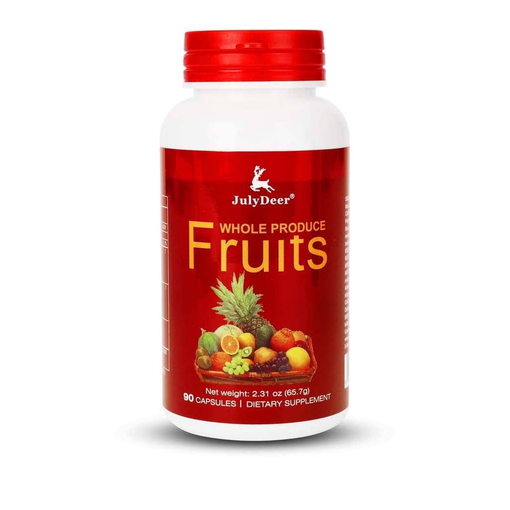 Frukttillskott - 90 Totala vegetariska kapslar | Balans av naturliga 16 hela frukter Blend | Färsk Superfood Formel med vitaminer och mineraler
