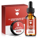 Beard Growth Kit - 2X Concentration Biotin för män, naturliga ingredienser med Argan Oil, Jojoba Oil och Vitamin (Vanilla)
