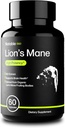 Anmärkningsvärda Select Lion's Mane Mushroom Supplement | 20:1 Extract | Premium kognitivt stöd | Organiskt | Lab-Tested | Rena ingredienser (1 flaska / 1-månaders leverans)