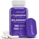 L-Tryptophan 500mg - 180 vegetariska kapslar, 6-månaders leverans, för sömnhjälp och humörstabilitet, labbtestade, tillverkade i USA, icke-GMO