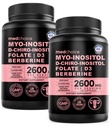 14-i-1 Inositol Supplement & Hormone Support för kvinnor - 40:1 Myo-inositol & D-Chiro Inositol Ovarian Support Capsules for Hormone Balance with Folate, Vitamin D och B12 (120 räkna) (Pack of 2)
