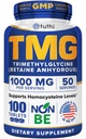 Tuthi TMG Supplement - 1000mg Trimethylglycine - Betaine Amino-syra för kardiovaskulärt stöd och hälsosam homocysteinnivåer - 100 Vegan tabletter - Glutenfri, icke-GMO - Made in USA