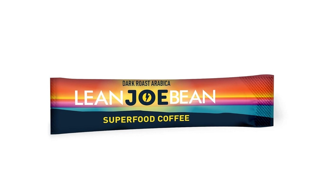 Lean Joe Bean Superfood Coffee | Organic Instant Keto Coffee med Mushrooms, MCT, Collagen, Turmeric, Probiotics & Folate | backas upp av Science (24 Count)