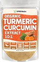 XPRS Nutra Organic Turmeric Curcumin Powder Extract 10:1 - Premium USDA Organic Curcumin Powder för immunitet - Vegan Friendly Pure Curcumin för Gut Health (1 Ounce)