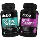 Colon & Liver Cleanse Detox Support Supplement - 15 Day Intestinal Cleanse Pills & Probiotic för Bloating & Daily Constipation Relief - Milk Thistle Dandelion Caps & Aid Gallbladder Supplements