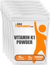 BulkSupplements.com Vitamin K1 Powder - Vitamin K1 Supplement för ben- och hjärthälsostöd - Glutenfri, 10 mg per portion, 1kg (2,2 lbs) (Pack av 1)