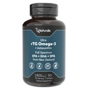 Naturalis Ultimate rTG Omega 3 Fish Oil 1800mg från Wild New Zealand Tuna - Full Spectrum Omega3s EPA, DHA & DPA - Hållbart källad, icke-GMO, Gluten Free - 90 Softgels