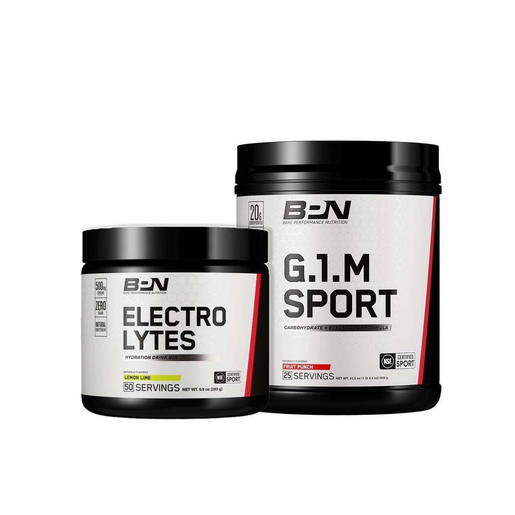 BARE PERFORMANCE NUTRITION BPN G.1M Go One More Endurance Training Fuel & Electrolytes Powder Bundle