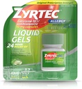 Zyrtec 24 Hour Indoor & Outdoor Allergy Liquid Gels, Antihistamine Capsules med Cetirizine Hydrochloride för All-Day Allergy Relief, 12 ct (Pack of 2)