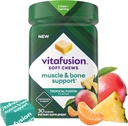 Vitafusion Soft Chews Muscle & Bone Support (1), Vuxen tuggbar vitamin D för ben- och muskelsupport, individuellt inslagen, tropisk fusionssmak, 30 Chews, 30 Day Supply