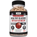 Kaya Naturals Healthy Gluco med Bittermelon Supplement | Stöd hälsosamma nivåer och funktion, 20 örter Vitaminer och mineraler, Alpha Lipoic Acide, Cinnamon, Vitamin C & E, Non-GMO (60 greve)