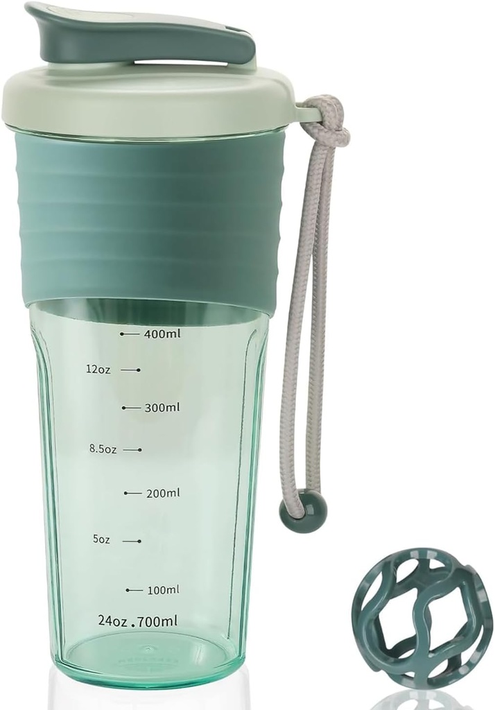 Protein Shaker Bottle,Sports Blender Bottles för proteinblandningar med Whisk Ball,Mixer Bottle,Portable Pre Workout Whey Protein Drink Shaker Cup, Midnight Blue