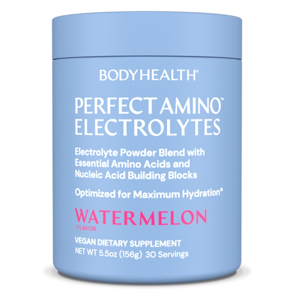 BodyHealth PerfectAmino Electrolytes Powder No Sugar, Keto Sugar Free Fasting Electrolytes Drink Mix, Hydration Powder med spårmineraler - Vattenmelon - 30 portioner