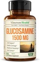 Glukosamin sulfat 1500mg w / kalium - FSA stödberättigande tillskott för brosk, ben och gemensam hälsa, yrkesmässigt obehag för rygg, knän och händer - Glukosamin Komplex 120 flikar
