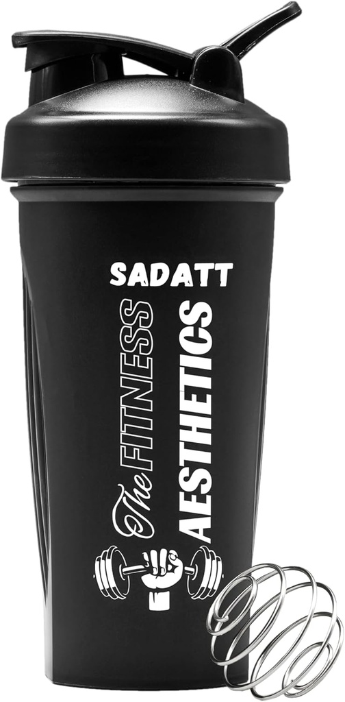 SADATT 28 Ounce Protein Shaker Bottle för gym och pre-workout - BPA-Free, Leak-Proof, Dishwasher Safe