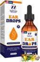 Naturliga örondroppar för öroninfektion - Herbal Eardrops för vuxna, barn och husdjur - lugna obehag, öronvärk, kläckiga öron, simmare öra och lossnar vax - barn säker öronolja tillverkad i USA (2 oz)