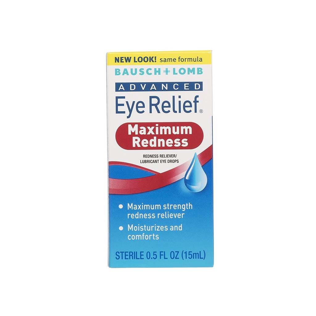 Bausch och Lomb Advanced Redness Relief Drops, 0,5 Ounce - 3 per fall.