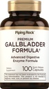 Piping Rock Gallbladder Supplement | 100 kapslar | Avancerad Digestive Enzyme Komplett Formel för Män & Kvinnor | Non-GMO & Gluten Free