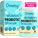 Klimakteriet Tillägg för kvinnor, 120 miljarder CFU Probiotic, 13-i-1 Herbs Probiotics Complex, för Menopause Relief, Hormone Balance, Hot Flashes, Night Sweats, Mood Swings, Gut & Immunity - 60 Capsule