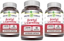 Fantastiska formler Acetyl L-Carnitine 1500 Mg Per Servering Veggie Capsules Supplement | Icke-GMO | Gluten Free | Tillverkad i USA | Lämplig för vegetarianer (120 greve) | Pack 3