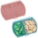 Sibba Pill Organizer Box Case 2 PCS Waterproof Travel Medicines Container Purse Essentials Small Cute Fish Oil Holder Supplements Mini Pillbox Dispenser Reminder Portable Pocket Pouch Tillbehör