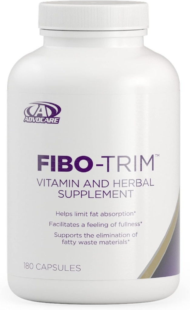 AdvoCare Fibo-Trim - hjälper till att begränsa absorption * - Kosttillskott med vitamin C, vitamin E, Niacin, Taurine & More - 180 kapslar