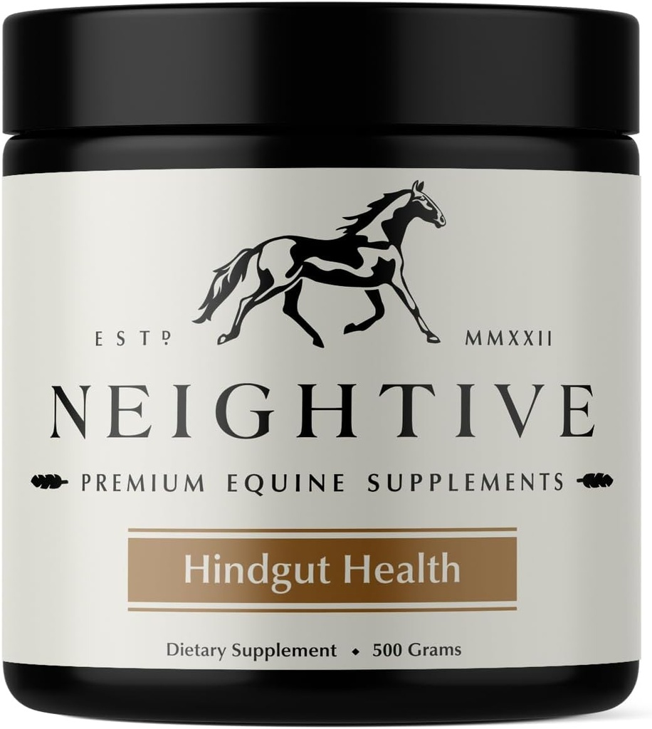 Hindgut Health Supplement by Neightive - Reduce Ulcers - Relieve Colic, Diarrhea och Performance Issues in Horses - Improve Behavior, Appetite and Coat - Öka viktökning - Equine Gut Health