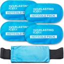 Reusable Hot och Cold Gel Ice Pack Wrap (4 Pack) för skador - Justerbar och flexibel för knän, tillbaka, axlar, armar och ben - återanvändbar