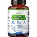 Zazzee D-Chiro-Inositol, 50 mg per Capsule, 90 Vegan Capsules, Ideal Dosage for 40:1 Ratio with Myo-Inositol, 3 Month Supply, 100% Vegetarian, Non-GMO