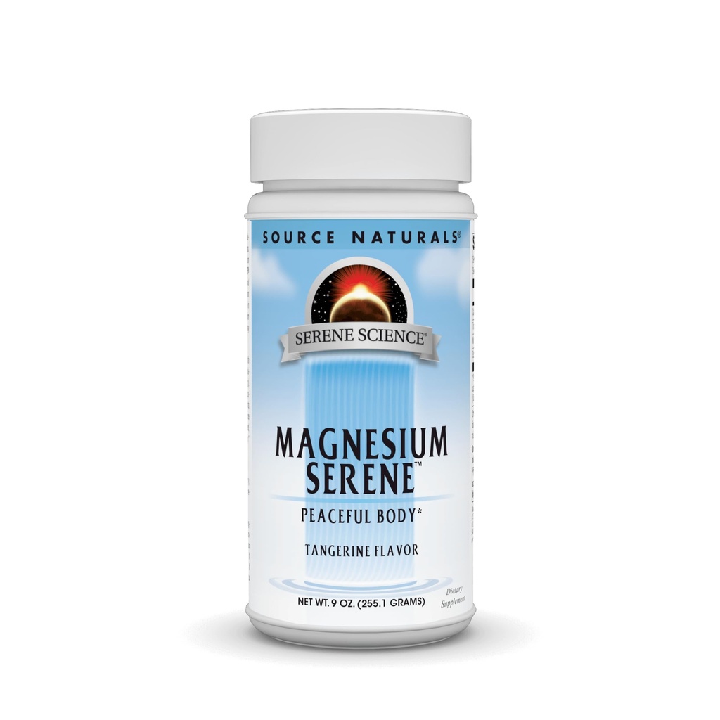 Källa Naturals Serene Science Magnesium Serene, Peaceful Body *, Tangerine smaksatt - 9 Ounce Powder