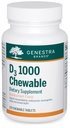 Genestra Brands D3 1000 Chewable | Vitamin D Supplement | 120 Tabletter | Naturlig Blackcurrant smak