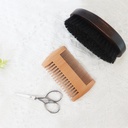Beard Grooming Kit, Beard Care Set, Mäns Grooming Kit, Beard Trimming Kit, Natural Boar Bristle Brush och Pear Wood Comb Set för Män - Dual Action Grooming för skägg och mustascher
