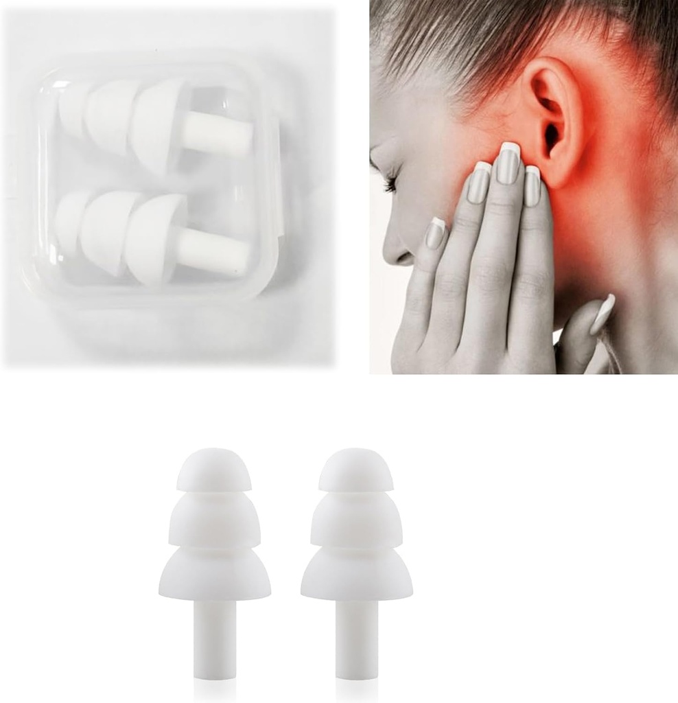 Tinnitus Relief för Ringing Ears, Tinnitus Relief Device, Anti Tinnitus Relief Ear Clip, Enhet för Stop Ear Ringinging,Tinnitus Earplug för Ear Ringing,Three Layer Noise Reduction Earplug (1pair)