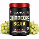 ALLMAX Nutrition AMINOCORE BCAA Powder, 8.18 Gram av Aminosyror, Intra och Post Workout Recovery Drink, Gluten Free, White Grape, 315 g