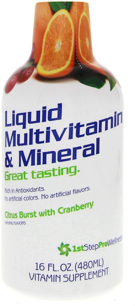 1: a steget för energi flytande multivitamin och mineral citrus burst 16 fl oz (1 pt) 473 ml