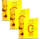NANOWELL Pure Buffered Vitamin C 3000 mg per servering, kosttillskott för immunstöd - 60 Sticks x 3 lådor, 6 månaders leverans (180 greve)